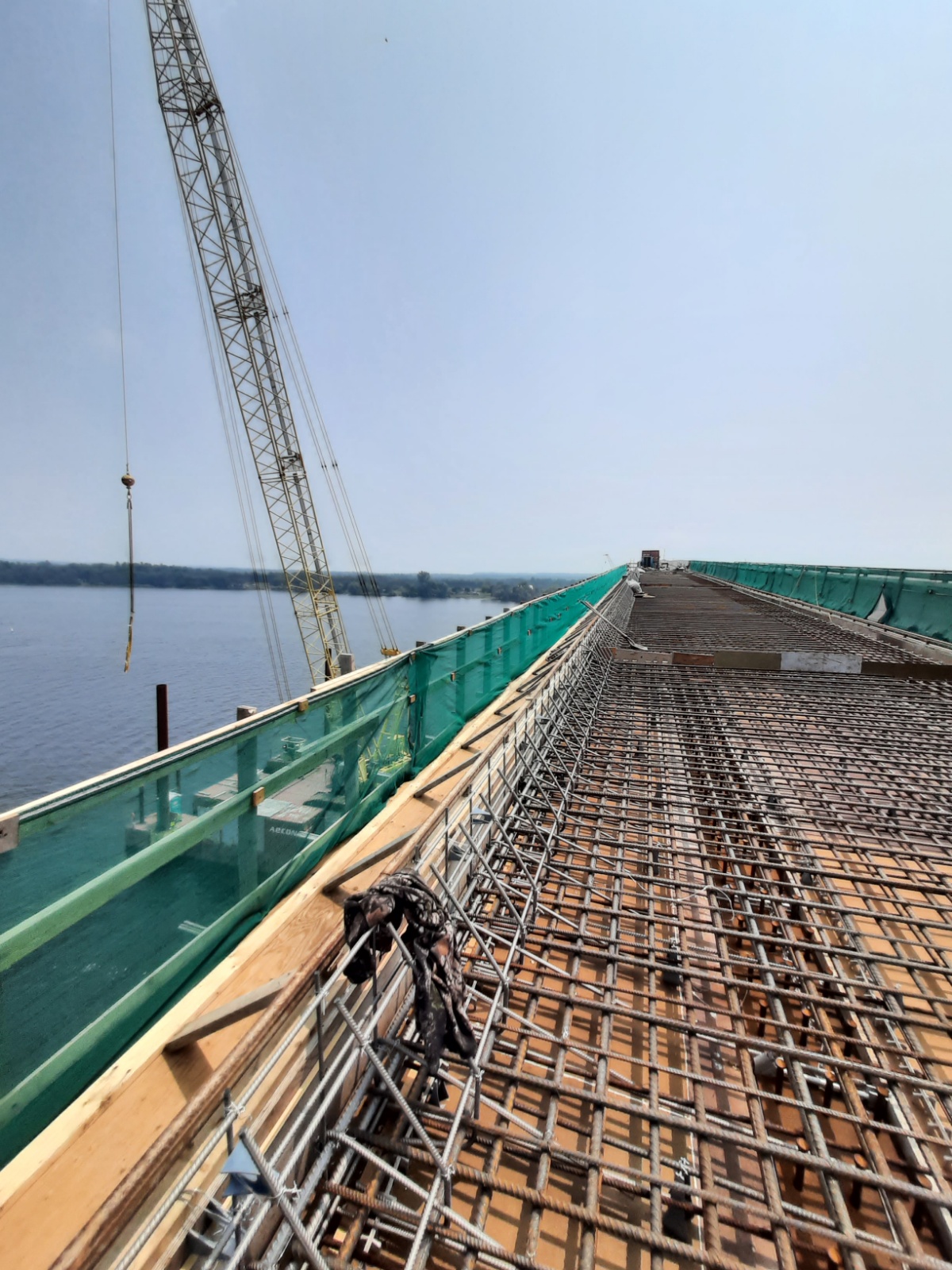View south, deck rebar and formwork