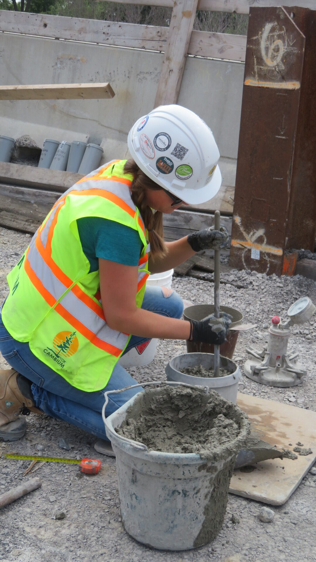 Concrete testing prior to placement