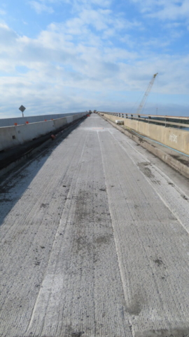 Bridge deck following asphalt removal