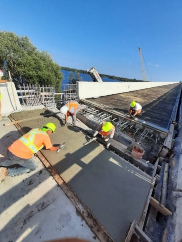 Finishing the concrete